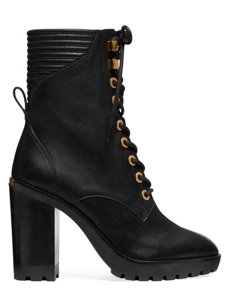 michael kors bastian lace up booties